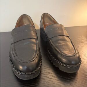 Franco Sarto - Women’s Black Leather Slip-On Loafers - Size 6.5 US